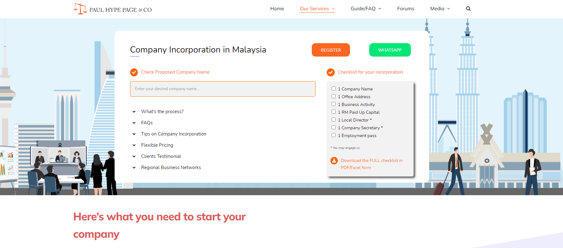 Company Incorporation in Malaysia by Paul Hype Page Malaysia Incorporation sample page