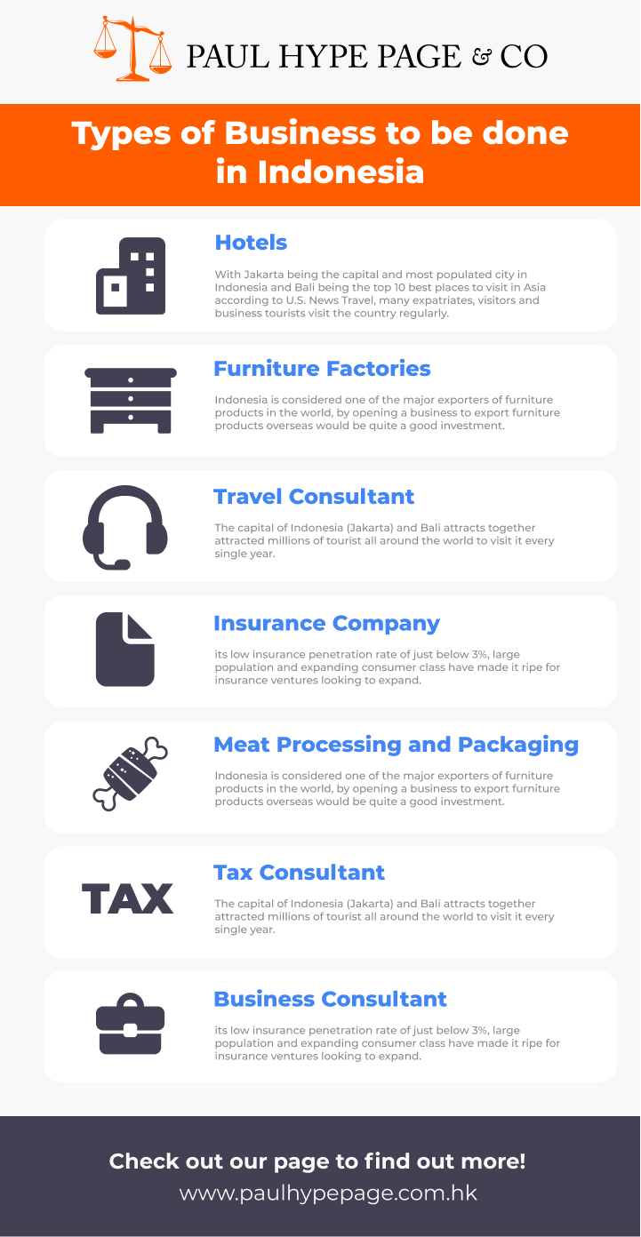 Businesses in Indonesia Infographic Businesses in Indonesia Infographic